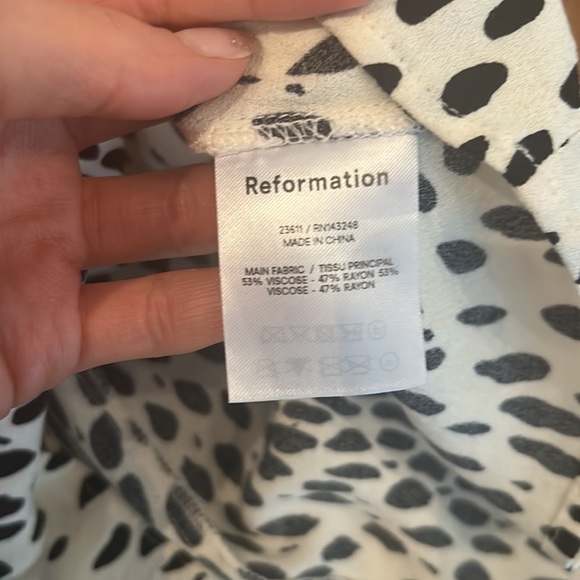 REFORMATION Animal Print Mini Dress Size S - Picture 4 of 4